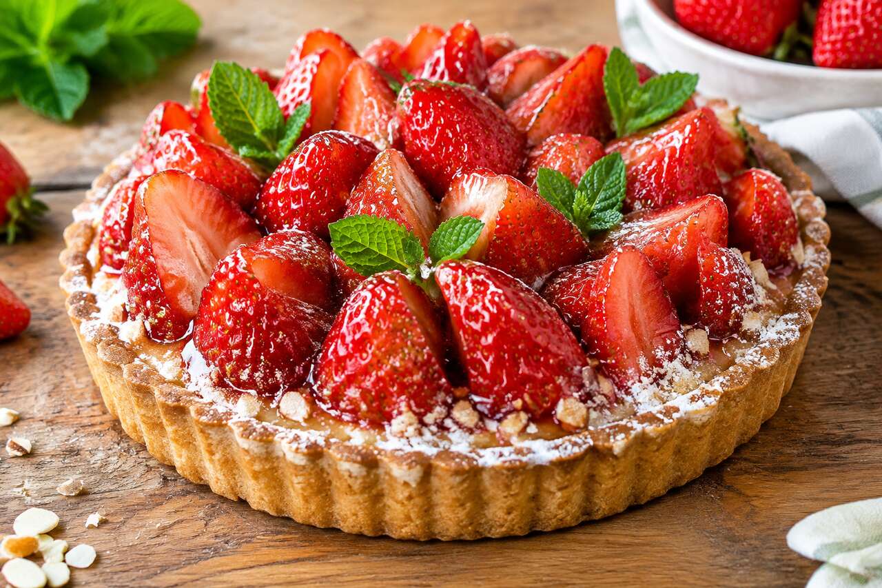 Recette de tarte aux fraises facile et rapide