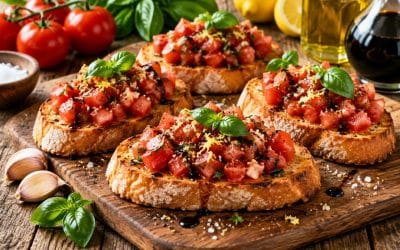 Recette de bruschetta italienne à la tomate : simple et délicieuse