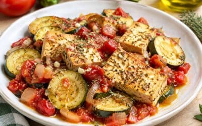 Recette facile de tofu aux tomates et courgettes