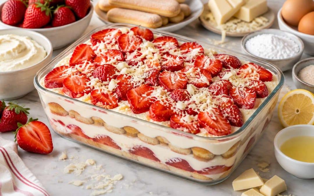 Tiramisu aux fraises et chocolat blanc fait maison : la recette gourmande