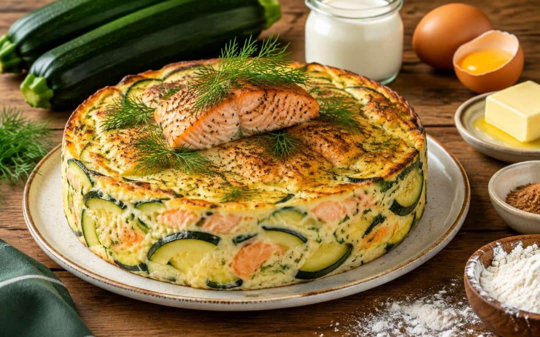 Recette facile de flan de courgettes et de saumon