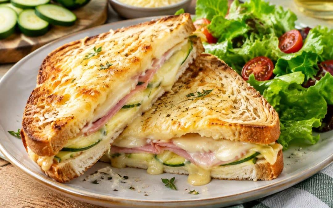 Recette facile de croque-courgettes au jambon
