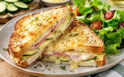 Recette facile de croque-courgettes au jambon
