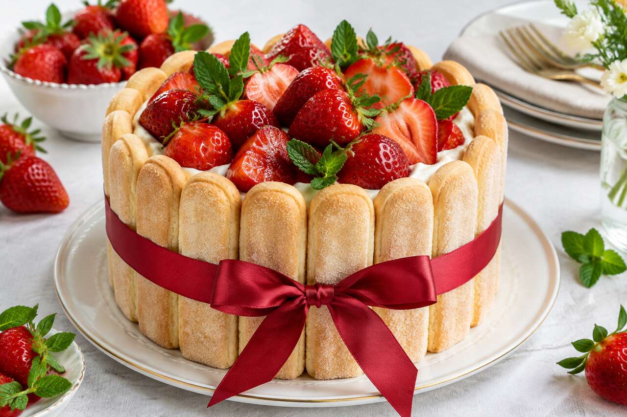 Charlotte aux fraises au Thermomix : la recette facile et gourmande
