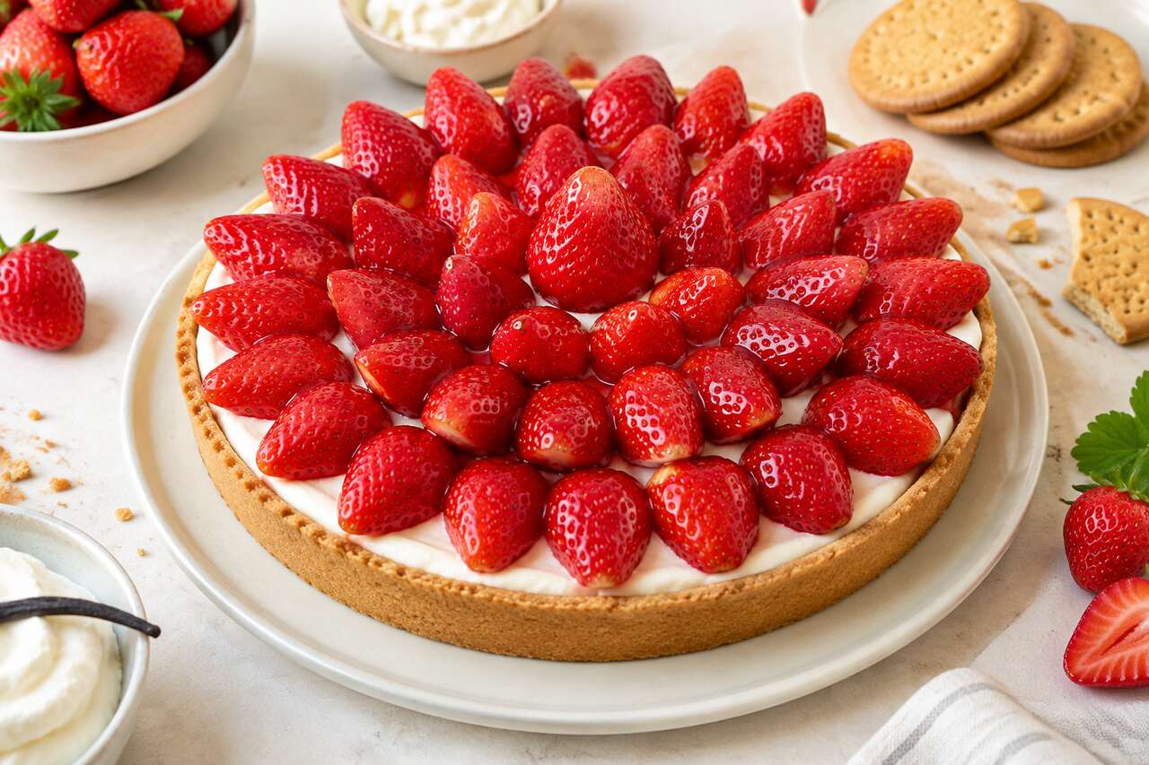 Tarte aux fraises sans cuisson : la meilleure recette facile et rapide