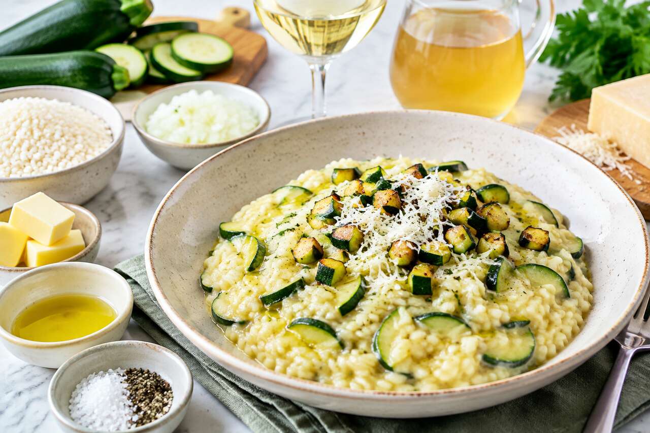 Risotto de courgettes au parmesan : la recette crémeuse et facile