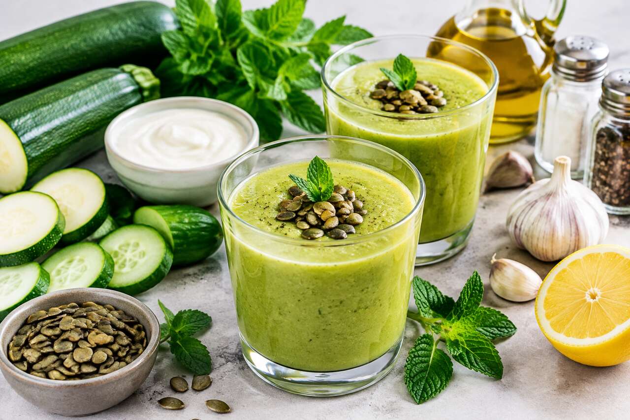Recette de gaspacho de courgettes facile et économique