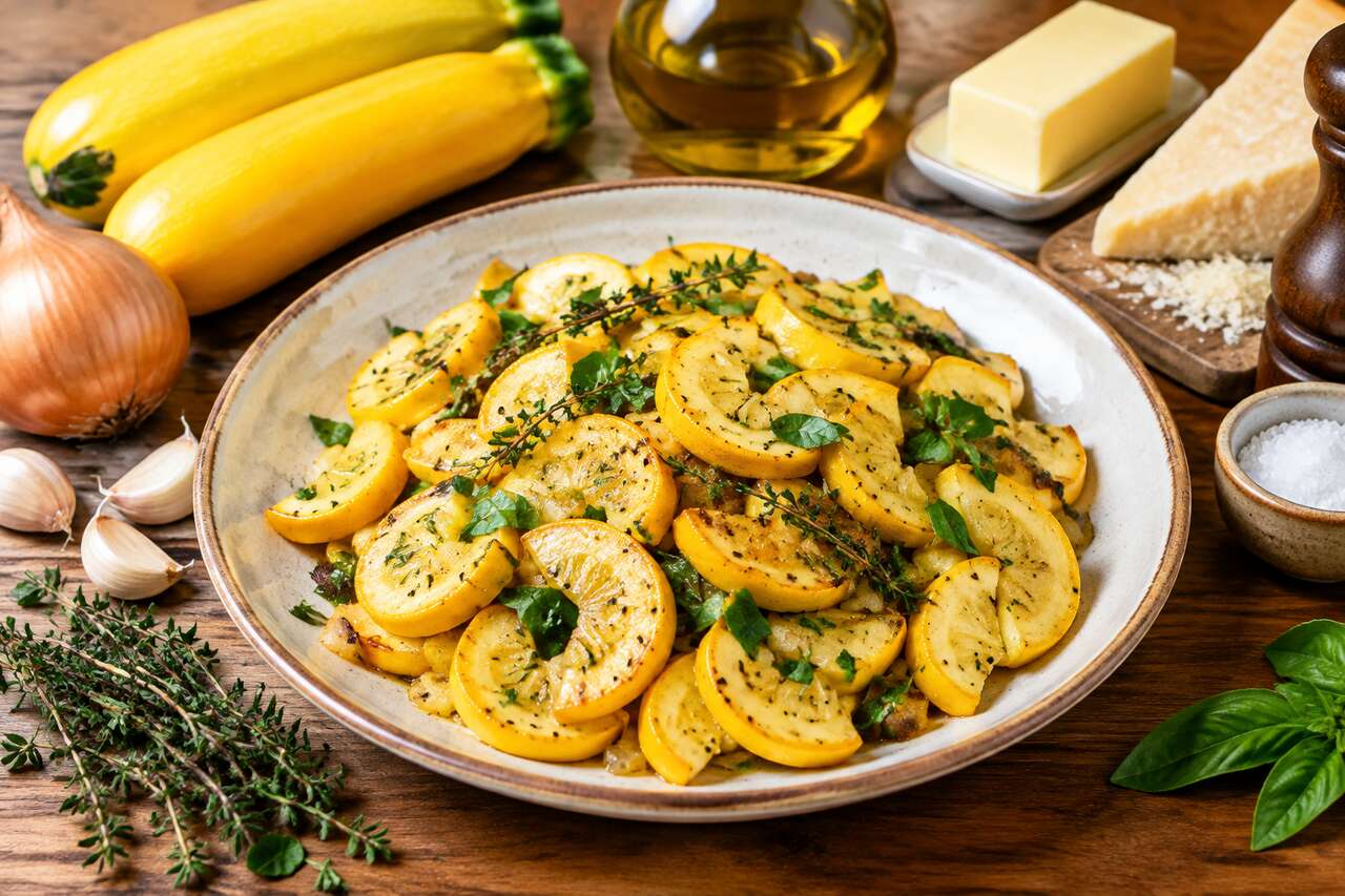 Recette facile de courgettes jaunes