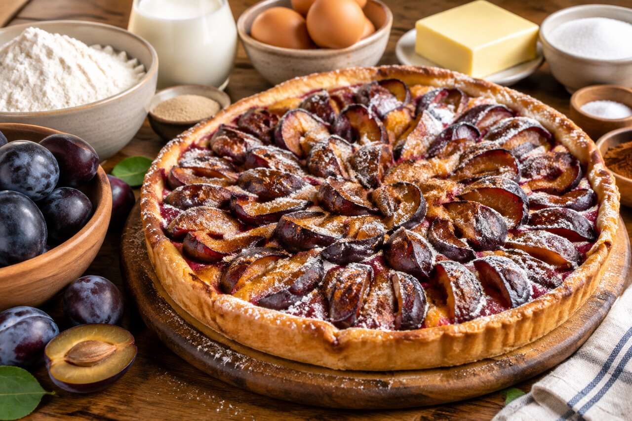 Recette de la tarte alsacienne aux quetsches