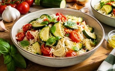 Recette facile de riz aux courgettes et tomates au Cookeo