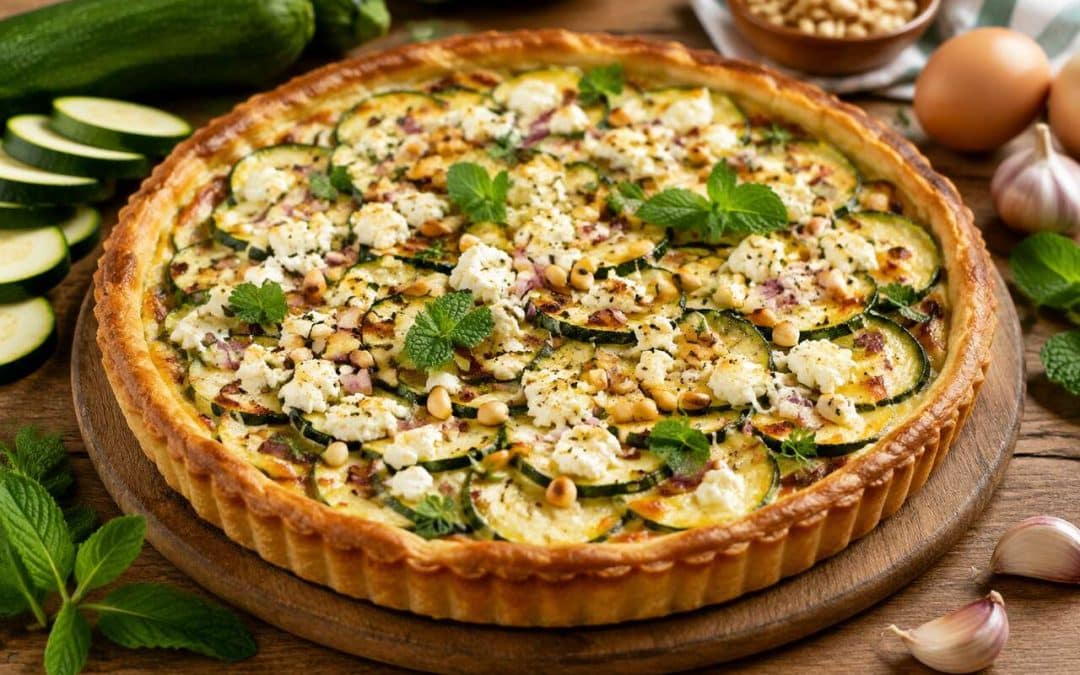 Recette de tarte courgette et feta : simple et savoureuse