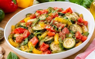 Recette facile de courgettes et poivrons au Cookeo