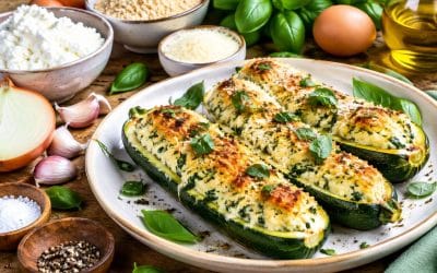 Recette de courgettes farcies légères : simple et savoureuse