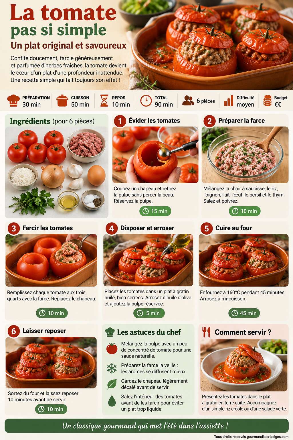 Fiche recette Recette de la tomate pas si simple : un plat original et savoureux
