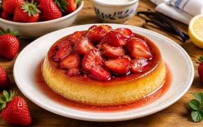 Recette facile de flan aux fraises à la poêle
