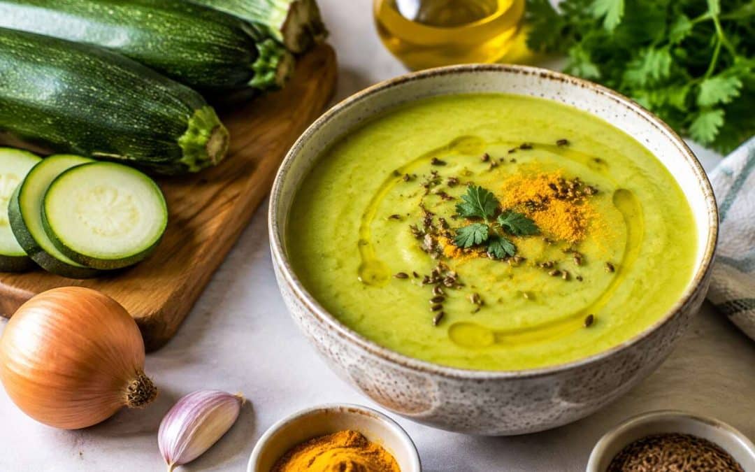 Recette de soupe de courgette aux épices