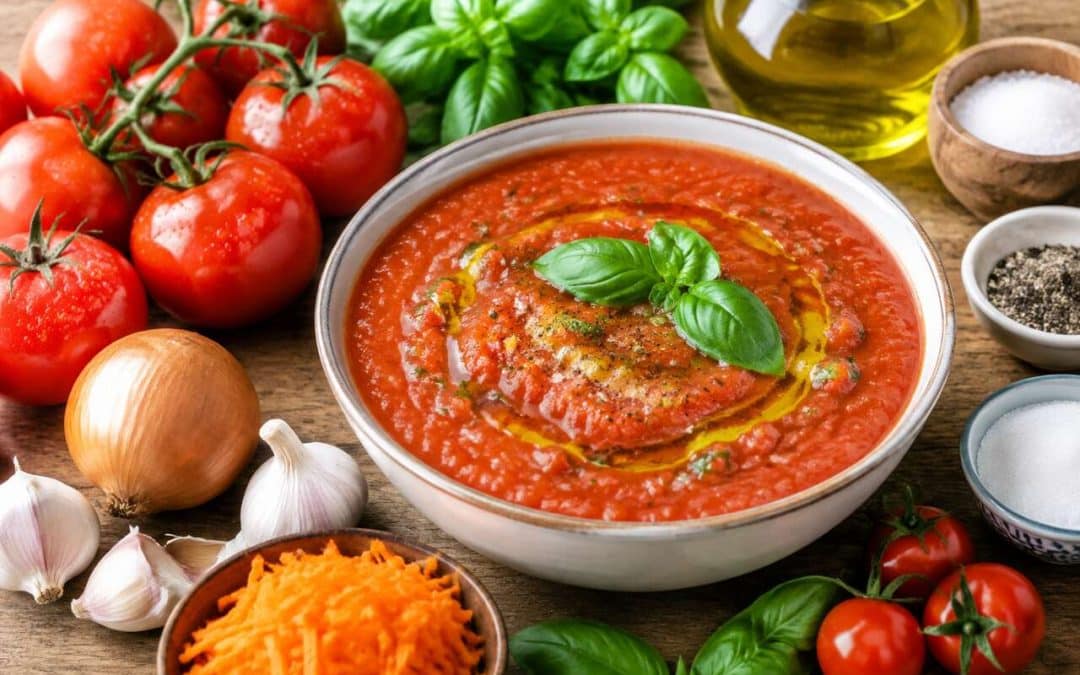 Recette de sauce tomate basilic maison facile à congeler