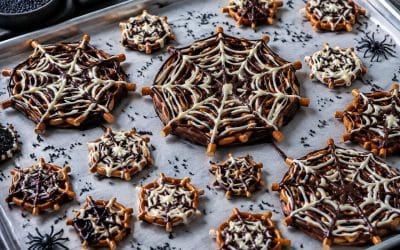 Recette de toiles d’araignées en bretzels et chocolat façon TikTok
