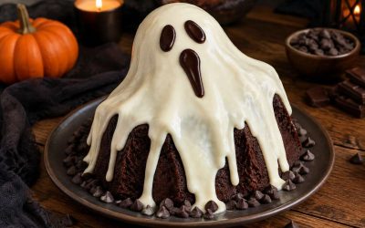 Recette du gâteau fantôme au chocolat pour Halloween