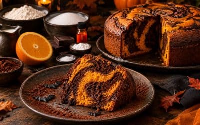 Recette du molly cake marbré chocolat-orange pour Halloween