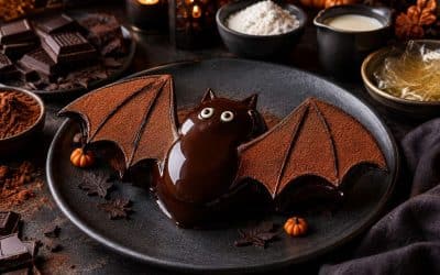 Recette d’entremets chauve-souris au chocolat pour Halloween