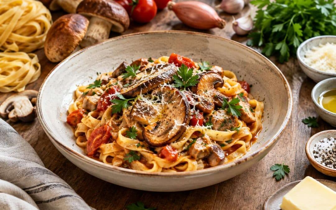 Recette de tagliatelles aux cèpes et aux tomates : un plat savoureux et facile