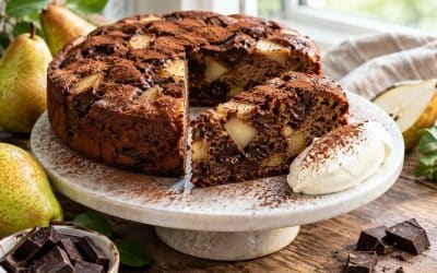 Recette du gâteau moelleux poire chocolat au airfryer