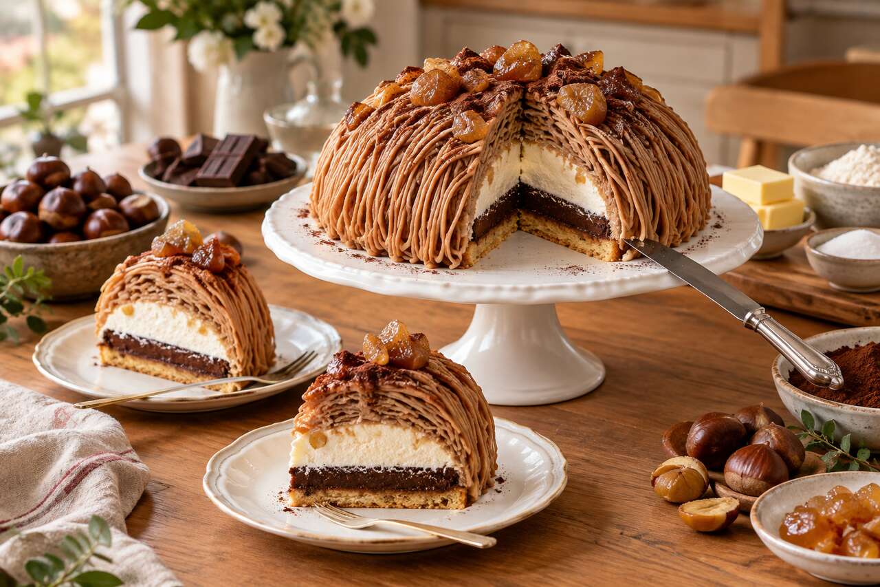 Mont-blanc à la crème de marrons et au chocolat de Cyril Lignac : la recette gourmande