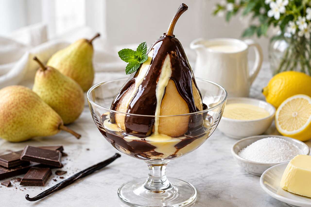 Recette facile de poires au chocolat