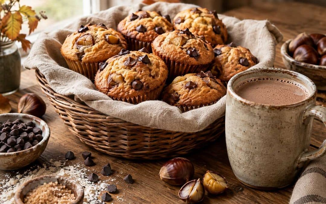 Recette de muffins aux châtaignes et pépites de chocolat