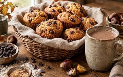 Recette de muffins aux châtaignes et pépites de chocolat