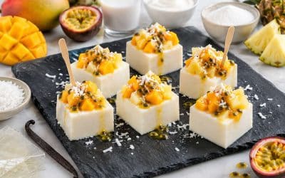 Recette de cubes coco vanille aux fruits exotiques