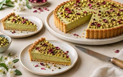 Recette de tarte à la pistache et à la fleur d&rsquo;oranger