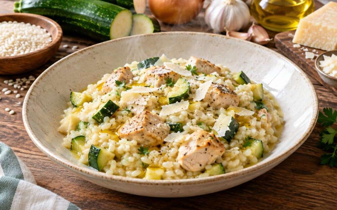 Risotto au poulet et à la courgette au Cookeo : la recette facile et savoureuse