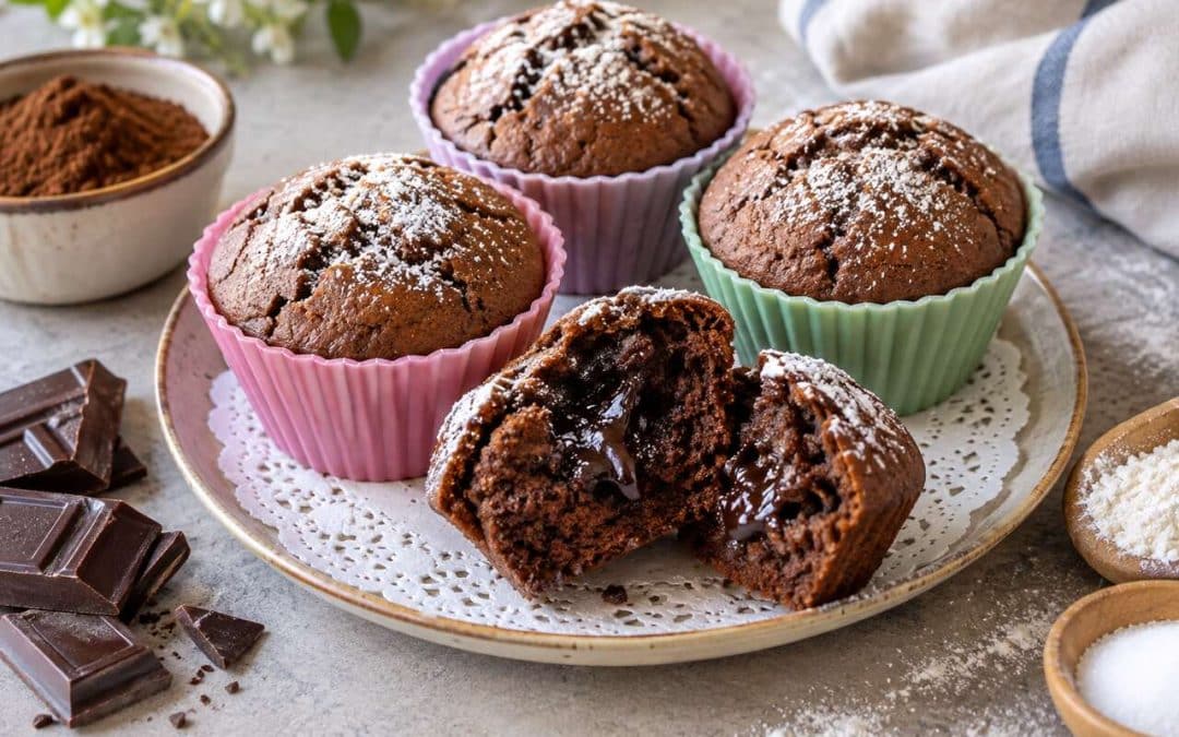 Muffins au chocolat cœur fondant au airfryer